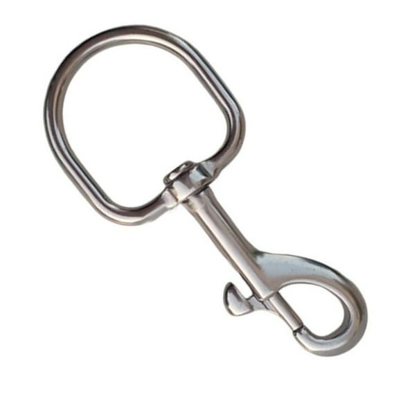 Stainless Steel Swivel Eye Bolt Snap Spring Hook for Scuba Diving Keyring Flag