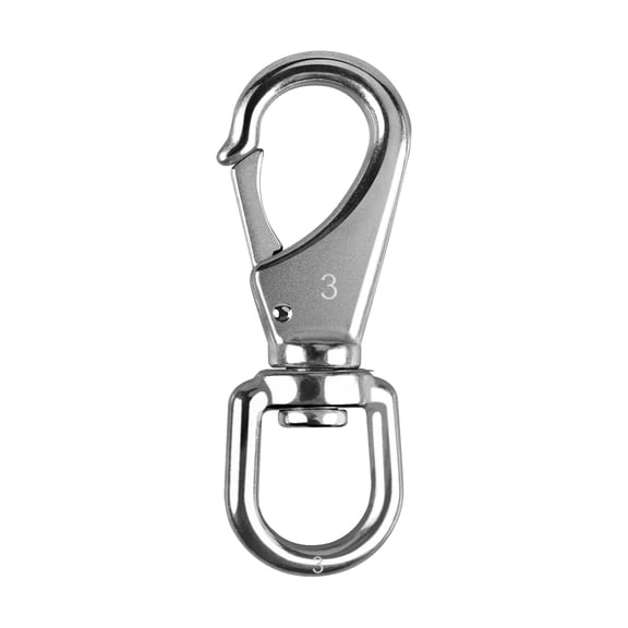 Stainless Steel Swivel Snap Hooks, 6 Pack 3.5 Inch Flag Pole Clips, Heavy Duty Spring Snap Hooks for Flagpole Rope, Keychain, Boat Anchor Rope,