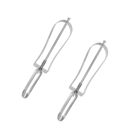 Stainless Steel Swivel Vegetable Peeler Set, Rotary Potato and Carrot Peeler with Ergonomic Handle, Smooth Peeling for Fruits and Veggies, 2-Pack