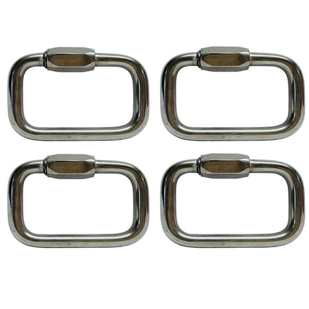 Stainless Steel T316 Square Quick Link 1/4" 990 Lbs WLL Marine Grade 4 Pcs
