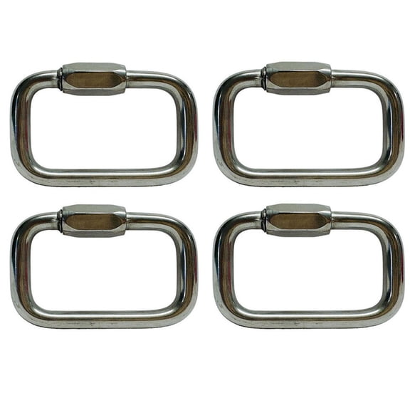 Stainless Steel T316 Square Quick Link 1/8" 330 Lbs WLL Marine Grade 4 Pcs