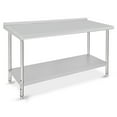 thumbnail image 1 of Stainless Steel Table 24 x 60 Inches with Caster Wheels, NSF Heavy Duty Commercial Prep and Work Table with Undershelf for Restaurant, Hotel, Home, 1 of 8