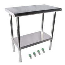 Stainless Steel Table 30" x 18" Commercial Prep Table, Heavy-Duty 176 lbs Weight Capacity for Commercial & Workplace Home Hotel Garage