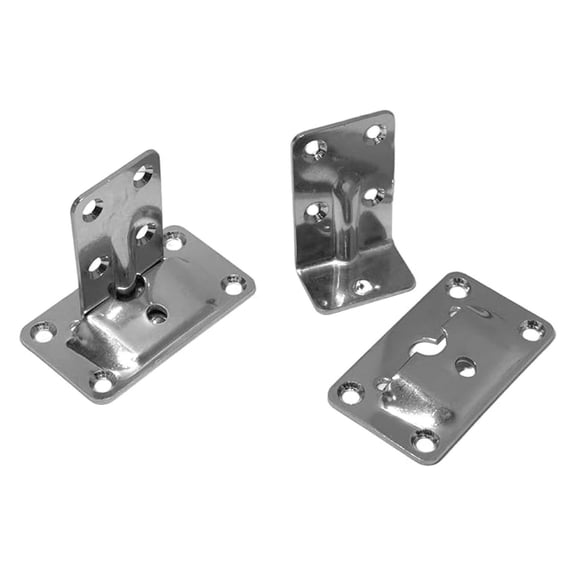 Stainless Steel Table Brackets - 304 Marine Grade Removable Table Mount Set of 4 - Boat Table Hardware, RV Table Legs, Folding Table Brackets