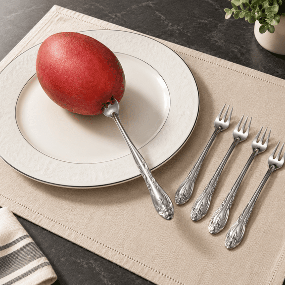 Stainless Steel Table Forks, Set of 4, 7.64in Length, Standard Dining Utensils