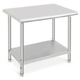 thumbnail image 1 of Stainless Steel Table, Metal Prep & Work Table with Adjustable Undershelf, Stainless Steel Prep Table Work Table for Commercial Kitchen, Restaurant, Hotel and Garage, 1 of 9
