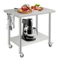 thumbnail image 1 of Stainless Steel Table, Metal Prep & Work Table with Adjustable Undershelf, Stainless Steel Prep Table Work Table for Commercial Kitchen, Restaurant, Hotel and Garage, 1 of 6