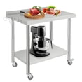 thumbnail image 1 of Stainless Steel Table, Metal Prep & Work Table with Adjustable Undershelf, Stainless Steel Prep Table Work Table for Commercial Kitchen, Restaurant, Hotel and Garage, 1 of 6