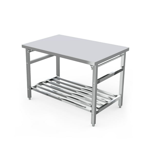 Stainless Steel Table for Prep & Work,30 x 48 Inches, NSF Commercial Heavy Duty Table with Undershelf and Stable Legs,Work Table for Restaurant, Home and Hotel