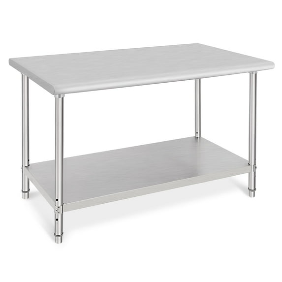 Stainless Steel Table for Prep & Work, NSF Metal Commercial Heavy Duty Table with Adjustable Under Shelf, Stainless Steel Work Table for Restaurant, Home and Hotel