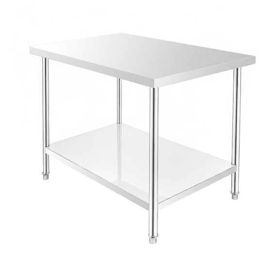 Stainless Steel Table with Adjustable Feet, Heavy Duty Stainless Steel Work Table, Commercial NSF Metal Table, BBQ Prep Table for Outdoor Cooking