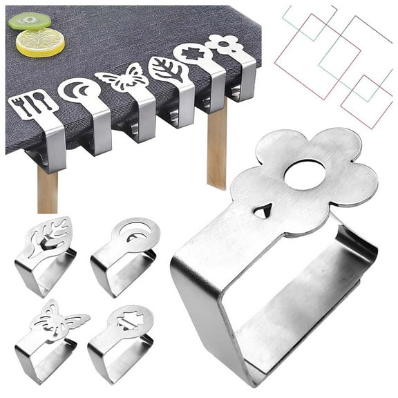 Stainless Steel Tablecloth Clip Leaf Thickened Stainless Steel Tablecloth Clip Tablecloth Clip Tablecloth Fixing Clip Non-Slip Dining Table Clip