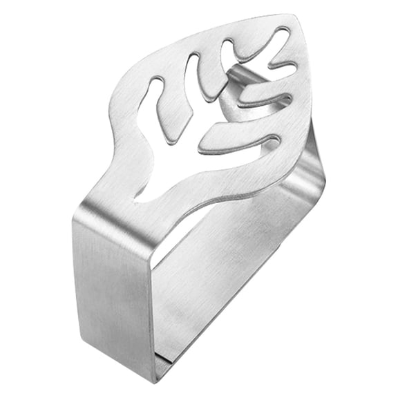 Stainless Steel Tablecloth Clips With Decorative Leaf Design, Rust-Resistant Durable Table Cover Clamps For Picnic Bbq Wedding Home Party Decor, Secure Tablecloth Without