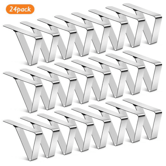 Stainless Steel Tablecloth Clips Windproof Secure Clamps for Outdoor Picnic Tables, Patio, Parties, Weddings, Restaurants Rust-Resistant Heavy-Duty Tablecloth Fasteners (Multi-Pack)