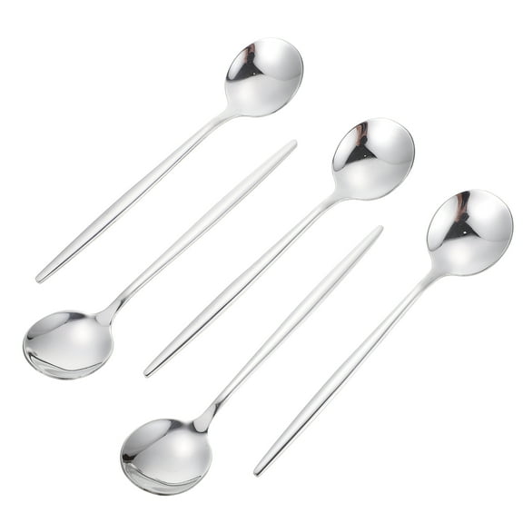 6-Piece Stainless Steel Spoon Set - Includes Tablespoons and Teaspoons for Kitchen, Dining, Breakfast, and Everyday Use Tableware