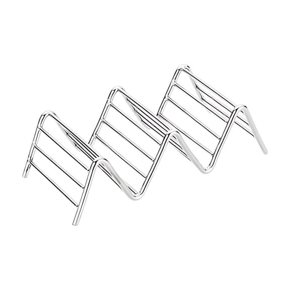 Stainless Steel Taco Holders, Premium Taco Stands, Holds 2 Or 3 Tacos Each Taco Tray, Taco Rack With Easy-Access Handle, Food Grade Taco Plate Shells Oven & Grill Safe(Silver)