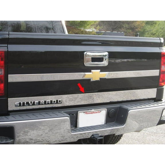 Stainless Steel Tailgate Trim 1Pc Fits 2014-2018 Chevy Silverado RT54181 QAA