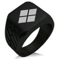 thumbnail image 1 of Stainless Steel Takeda Samurai Crest Geometric Pattern Biker Style Polished Ring, 1 of 1