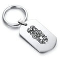 thumbnail image 1 of Stainless Steel Taniwha Maori Symbol Dog Tag Keychain Circle Ring, 1 of 2