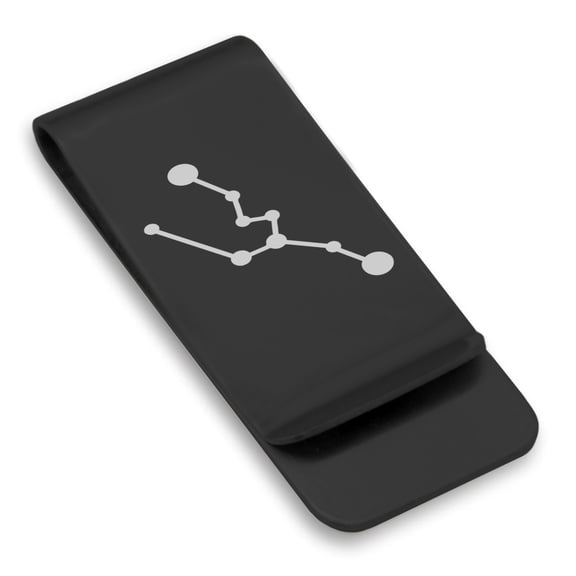 Stainless Steel Taurus (Bull) Astrology Constellation Classic Slim Money Clip Credit Card Holder