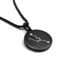 thumbnail image 1 of Stainless Steel Taurus (Bull) Astrology Constellation Round Medallion Pendant Necklace, 1 of 3
