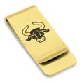 thumbnail image 1 of Stainless Steel Taurus Zodiac (Bull) Classic Slim Money Clip Credit Card Holder, 1 of 2