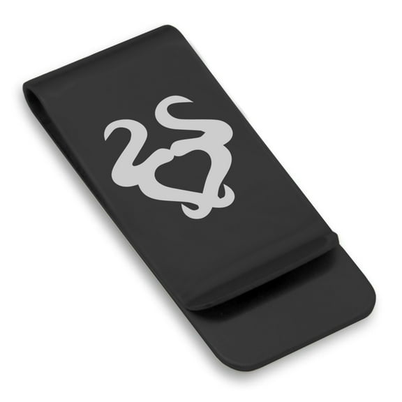 Stainless Steel Taurus Zodiac Sign (Bull) Classic Slim Money Clip Credit Card Holder