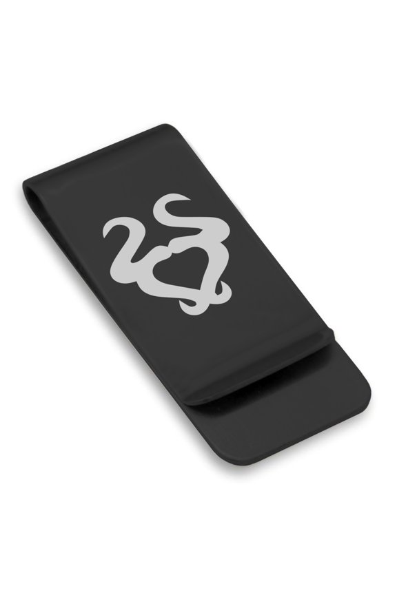 Stainless Steel Taurus Zodiac Sign (Bull) Classic Slim Money Clip Credit Card Holder