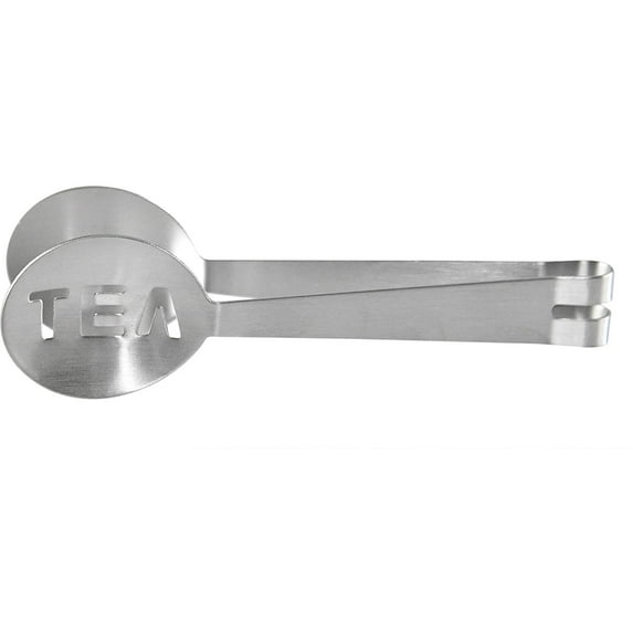 Stainless Steel Tea Bag Squeezer - 2-in-1 Strainer & Tong, Cut-Out Design - Loose Leaf Tea/Sugar Portioning