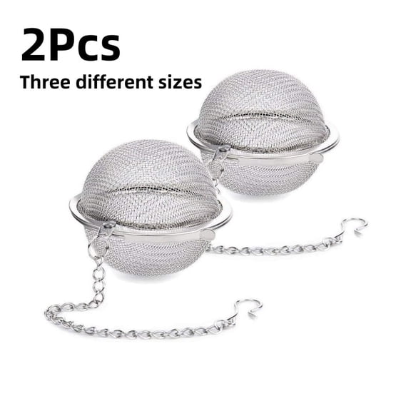 Stainless Steel Tea Balls - Set of 2 Mesh Tea Infusers for Loose Leaf Tea and Spices , Large