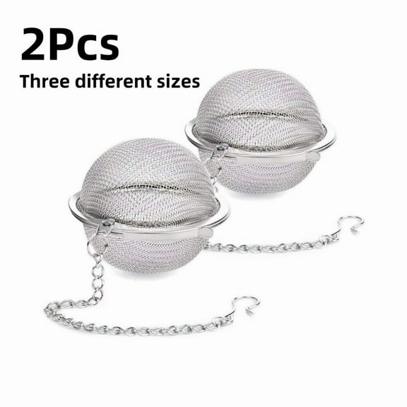 Stainless Steel Tea Balls - Set of 2 Mesh Tea Infusers for Loose Leaf Tea and Spices, Small