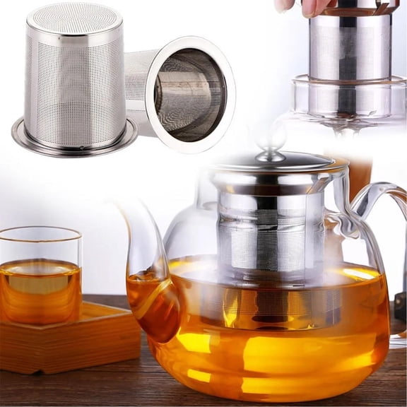 Stainless Steel Tea Infuser, 2.75X2.44 In, Extra Fine Mesh Strainer, Loose Leaf Brewing, Kitchen Teaware, Silver Tone, 1 Pc