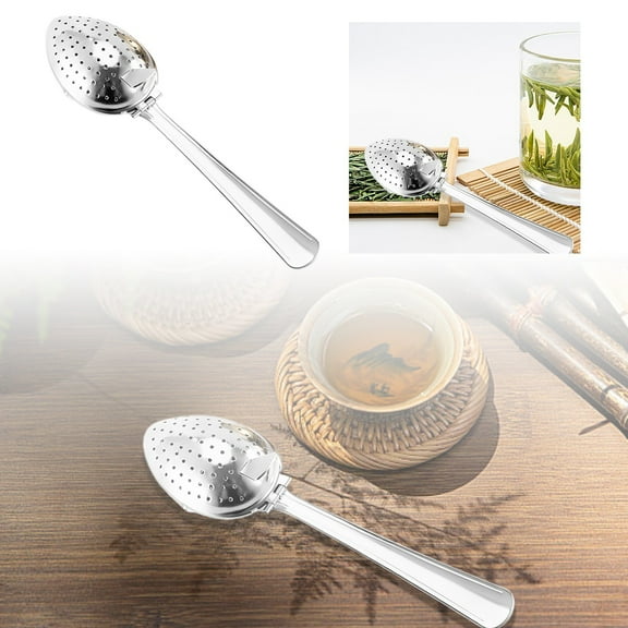 Stainless Steel Tea Infuser Diffuser Spoon with Ergonomic Handle for Loose Leaf Tea and Fine Ground Coffee Brewing