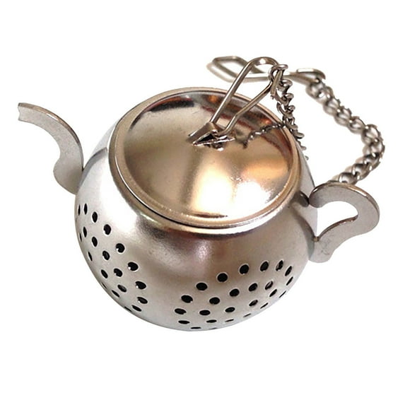 Stainless Steel Tea Infuser Leaf Strainer Filter with Plate for Tea Coffee Beans Soup Seasoning