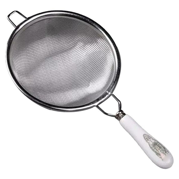 Stainless Steel Tea Infuser for Loose Tea - Fine Mesh Coffee Sieve Filter with Heat Resistant Handle for Home Brewing Coffee Herbal Tea Silver2 (1Pcs)