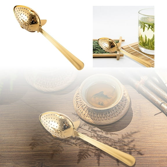 Stainless Steel Tea Diffuser - Tea Infuser Spoon with Handle - Fine Holes for Loose Tea and Leaf Coffee Brewing - Cooking Utensils