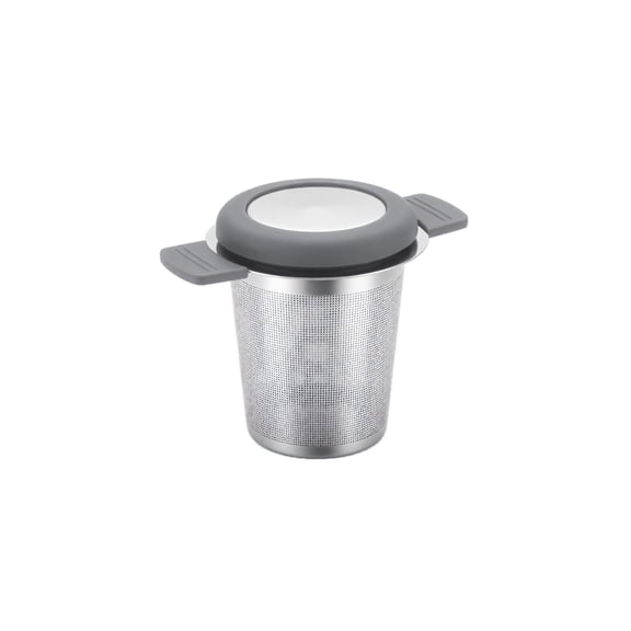 Stainless Steel Tea Infuser Steeper Strainer for Loose Leaf Tea, Fine Mesh Reusable Diffusers Ball Bag Filter Holder with Heat Proof Handles for Teapots, Mugs, Cups(gray)