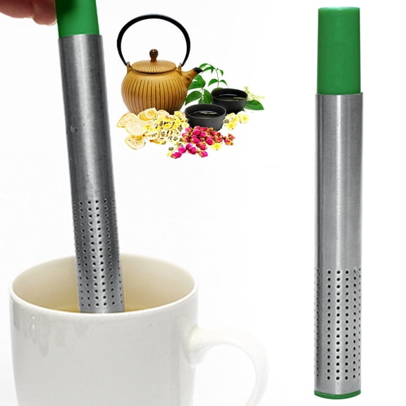 Stainless Steel Tea Infuser Stick Mesh Long Handle Strainer Reusable Steeper