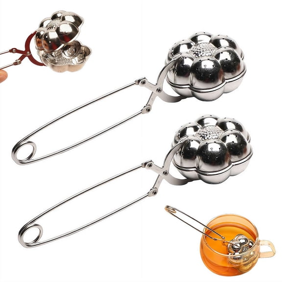 Stainless Steel Tea Infuser Tea Leaves Spice Strainer With Handles, Flower Shape Loose Leaf TeaStrainers, Reusable Teapot Mesh, TeaSteeper for Teas Lovers, Kitchen Soup Spice Stew Filter
