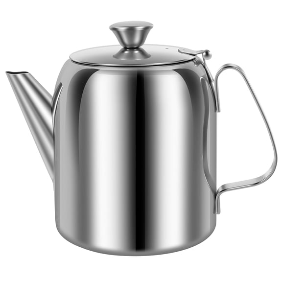 20oz Stainless Steel Teapot & Coffee Kettle, Stovetop Metal Kettle with Non-Drip Spout for Daily Tea and Water, Home & Restaurant Use
