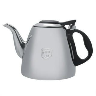 Dr.HOWS Deluxe Stainless Steel Tea Kettle Stovetop 3.5L, Tea Pot Food Grade  Stainless Steel & Folding Silicon Handle, Easy to Clean Suitable for All