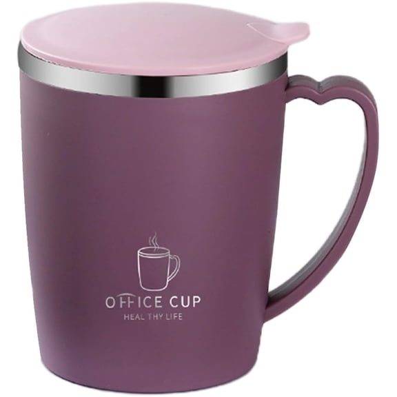 Stainless Steel Tea Mug with Lid, Large Handle Teaware Mug, Camping and Traveling Coffee Mug, Mothers Day Gifts for Mom Tea Gift Sets for Tea Lover