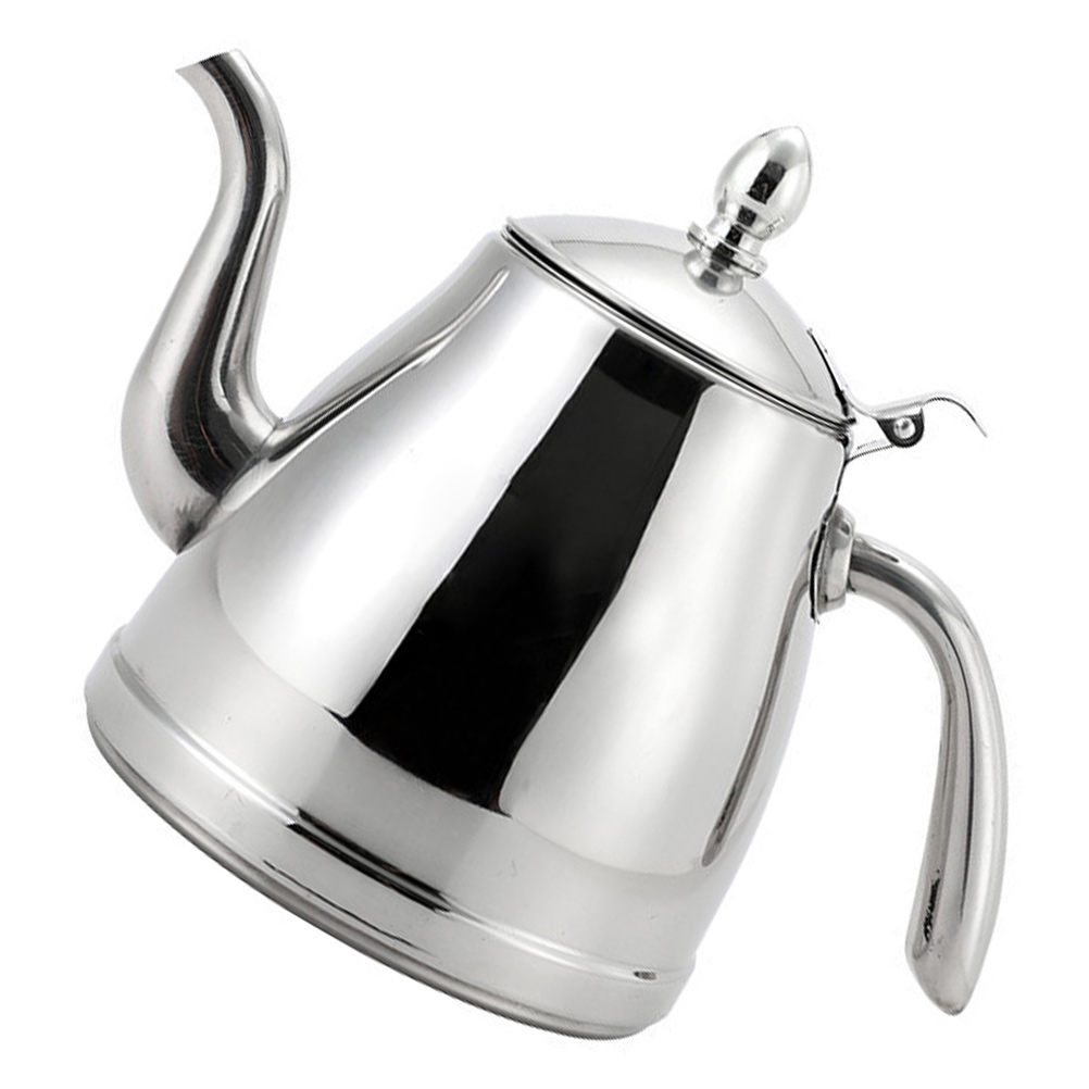 2.6QT Whistling Tea Kettle - Stainless Steel With Wood-Grain Handle (Induction Compatible