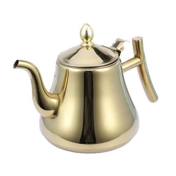 Stainless Steel Tea Pot Water Kettle with Strainer, 1L Capacity for Home and Restaurant Use, Ideal for Brewing Tea and Hot Beverages, Easy Pour Spout