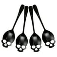 thumbnail image 1 of Stainless Steel Tea Spoons Coffee Stirring Slotted Metal Spoon Set 4 Pc Tableware Easy To Use, 1 of 5