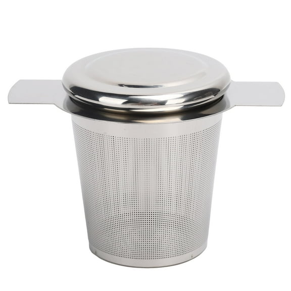 Stainless Steel Tea Strainer, Loose Leaf Tea Infuser Basket Fine Mesh Filter with Lid Teaware for Cup A