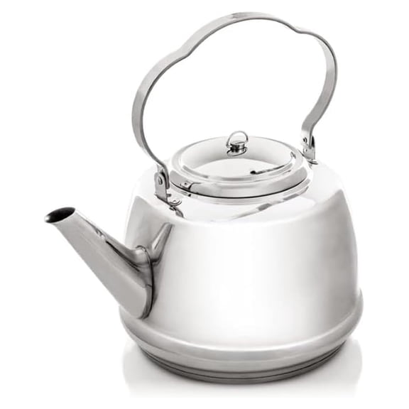 Stainless Steel Teakettle for Indoor/Outdoor Use Over an Open Campfire or in Your Kitchen