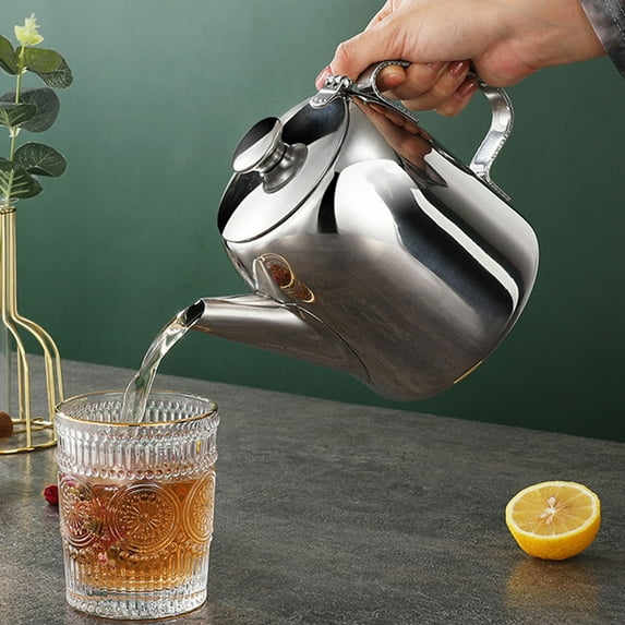 Stainless Steel Teapot 20 Oz ,32 Oz,48 Oz,70Oz Spill Proof Metal Teapot With Short Straight Spout Cold Water Jug Coffee Kettle For Restaurants Rooms Living RoomSteel Kitchen Pantry Organization Rice