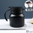 thumbnail image 1 of Stainless Steel Teapot 850ml, Double Wall Vacuum Insulated Stovetop Kettle, Heat Retention Coffee & Tea Pot For Camping, Home Kitchen Use, Durable Brewing Pot With Ergonomic Handle,800ml-BLACK, 1 of 20