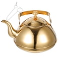 thumbnail image 1 of Stainless Steel Teapot Gold Decor Modern Containers with Lids Metal Kettle Desktop Strainer Portable Stove Travel, 1 of 6